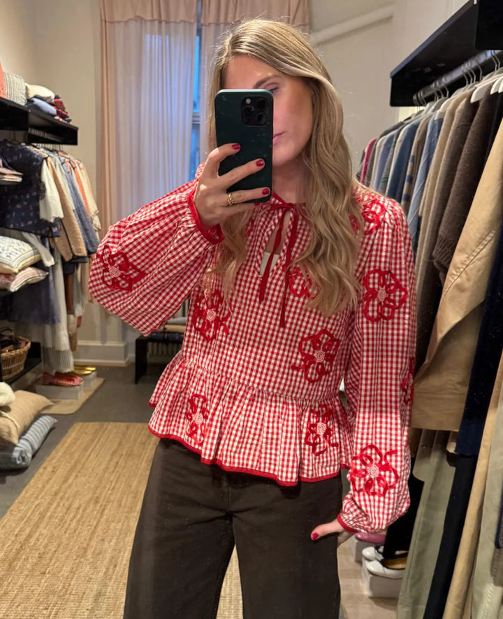 Sissel Edelbo - Sunny Top - Red Checks