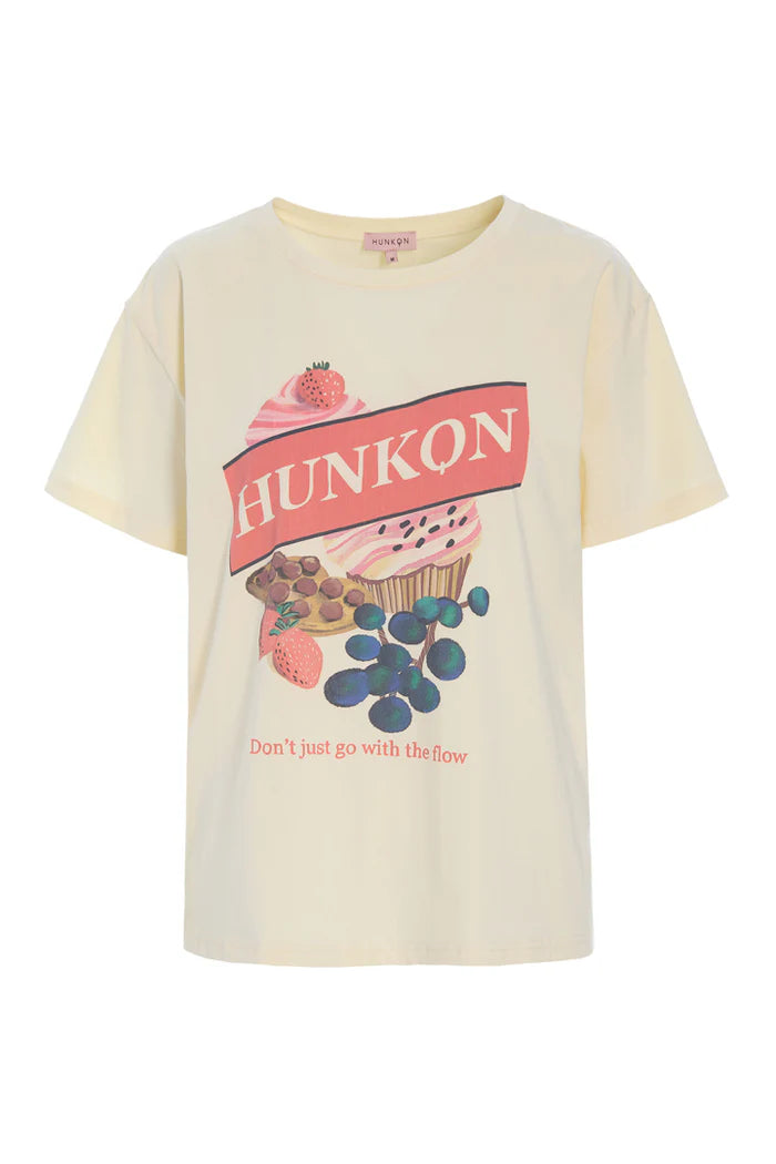 Hunkøn - Sweet treet T-shirt - Light yellow