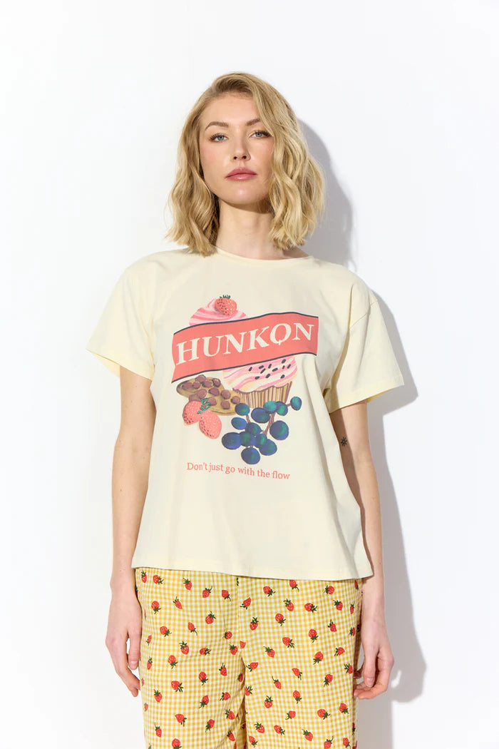 Hunkøn - Sweet treet T-shirt - Light yellow
