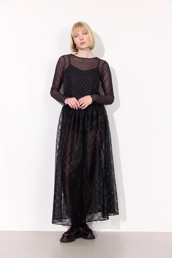 Female - Tova Mesh Blouse - Black