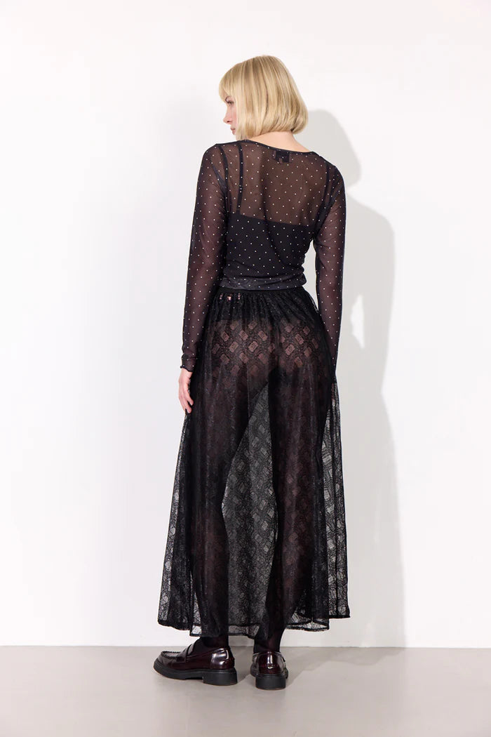 Female - Tova Mesh Blouse - Black