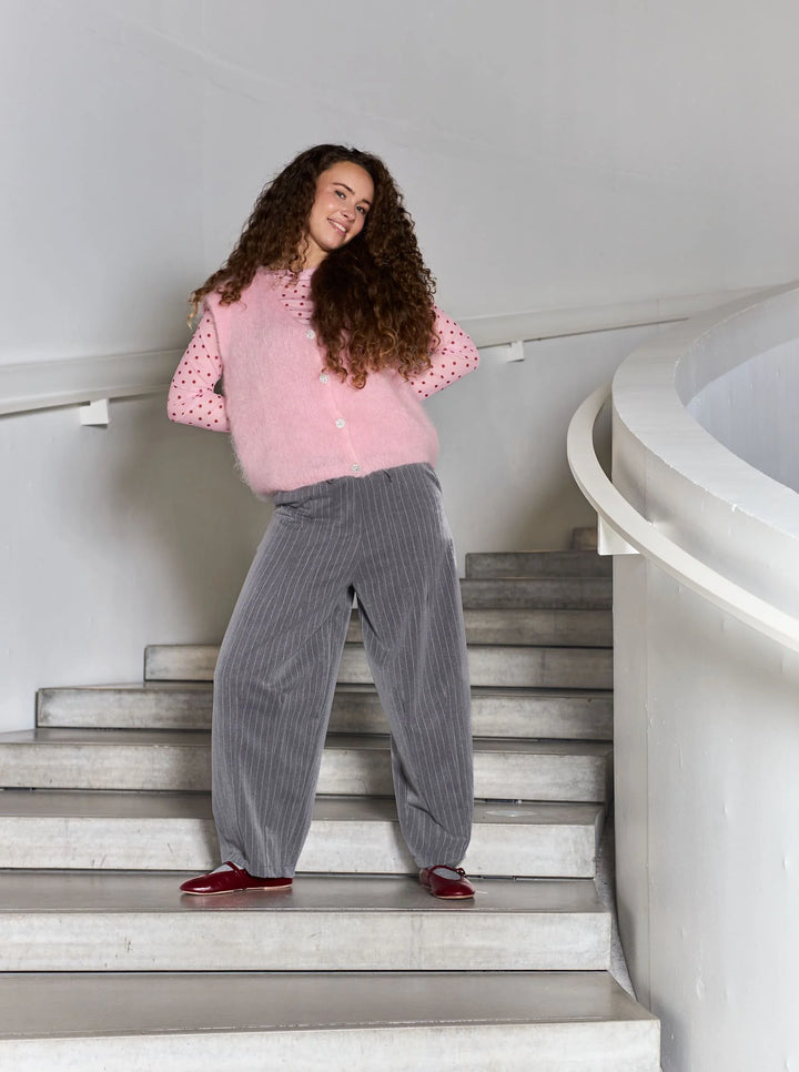 Black Colour - Verona Barrel Baggy pants - Grey