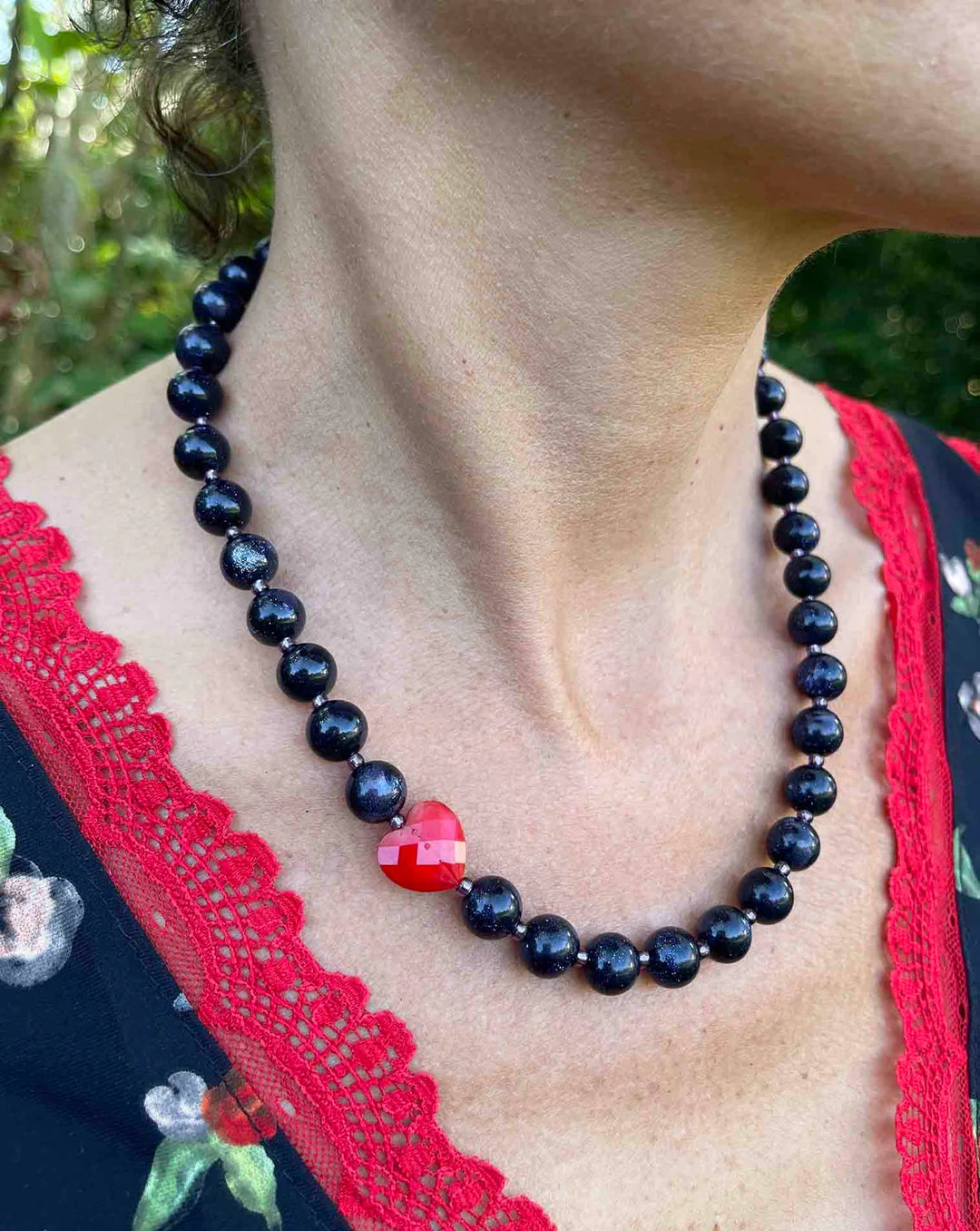 Nuni - Valentine Halskæde - Black - Onesize