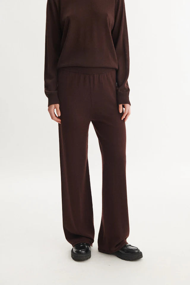 Basic Apparel - Vera Wide Pants - Chocolate Torte
