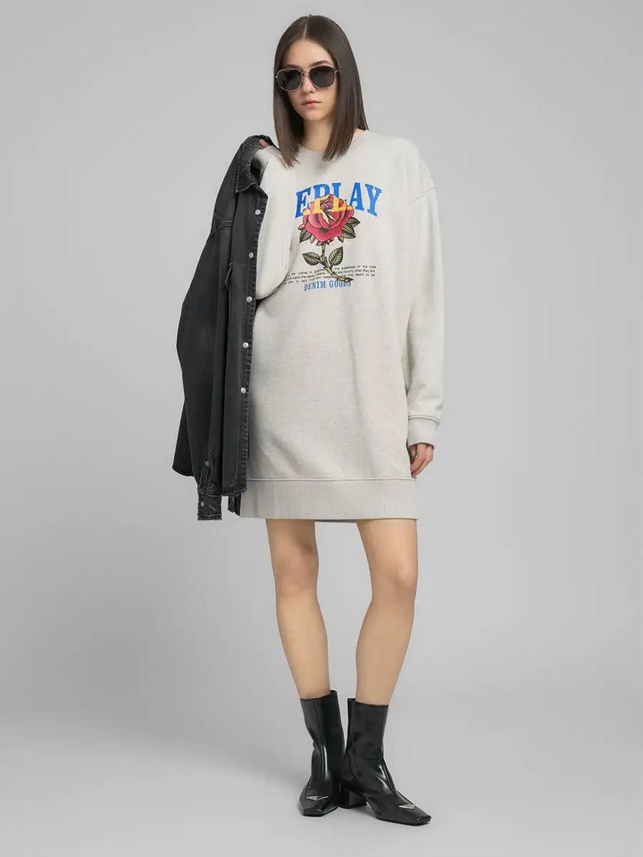 Replay - Sweatshirt Kjole - Light Grey