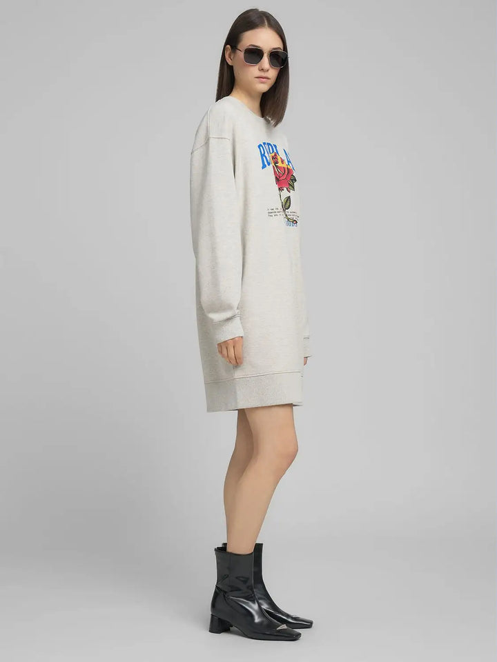 Replay - Sweatshirt Kjole - Light Grey
