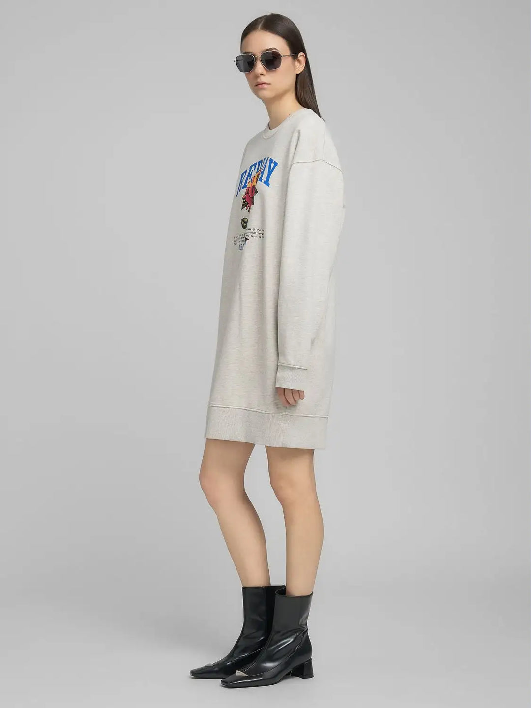 Replay - Sweatshirt Kjole - Light Grey