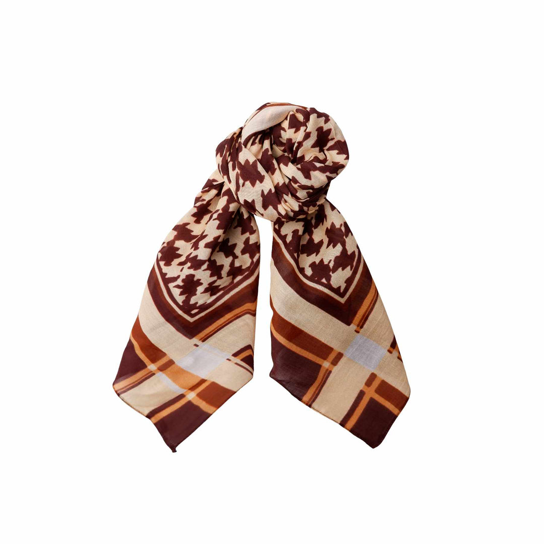 Black Colour - Willa Mini Scarf - Espresso