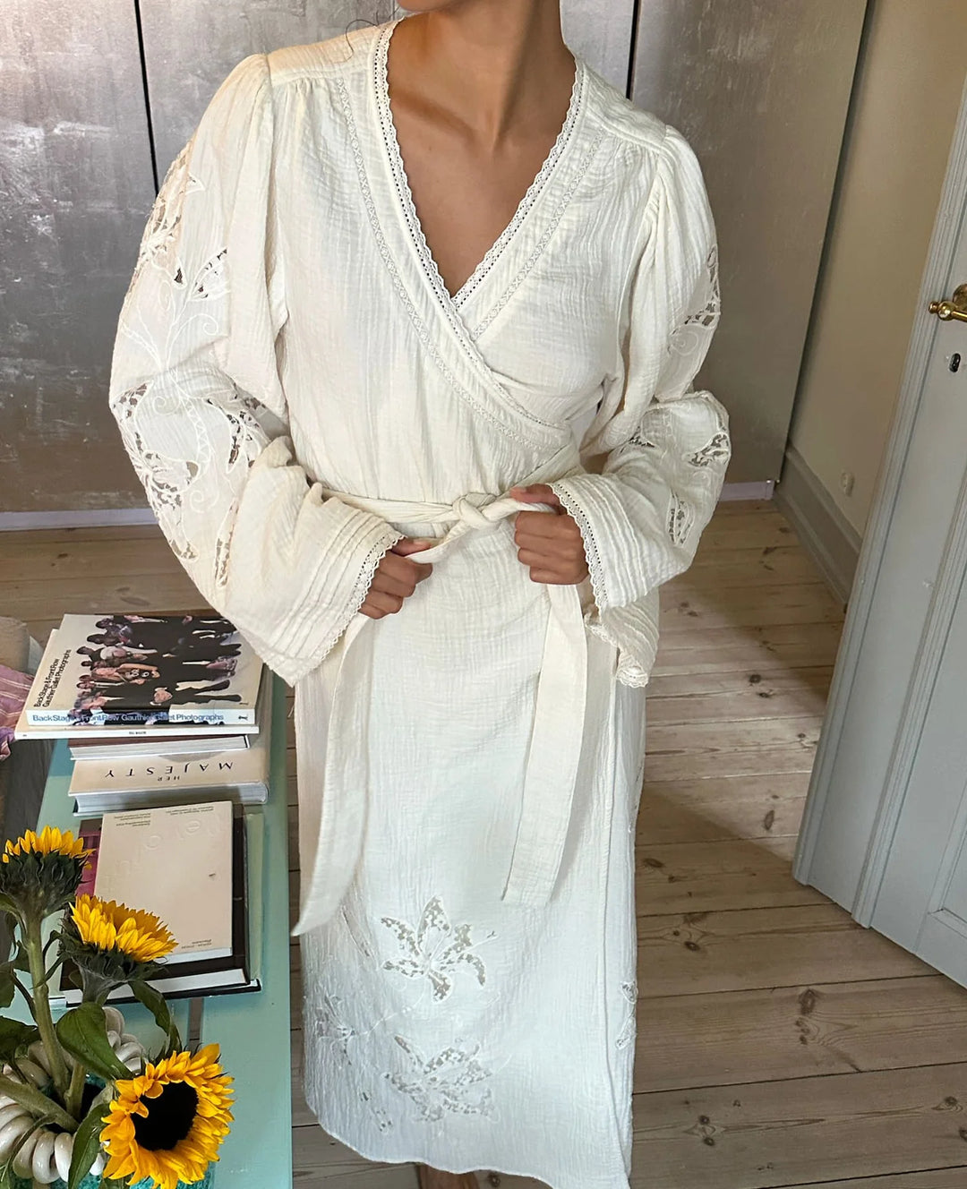 Sissel Edelbo - Winfrey Wrap Dress - Off White - Onesize