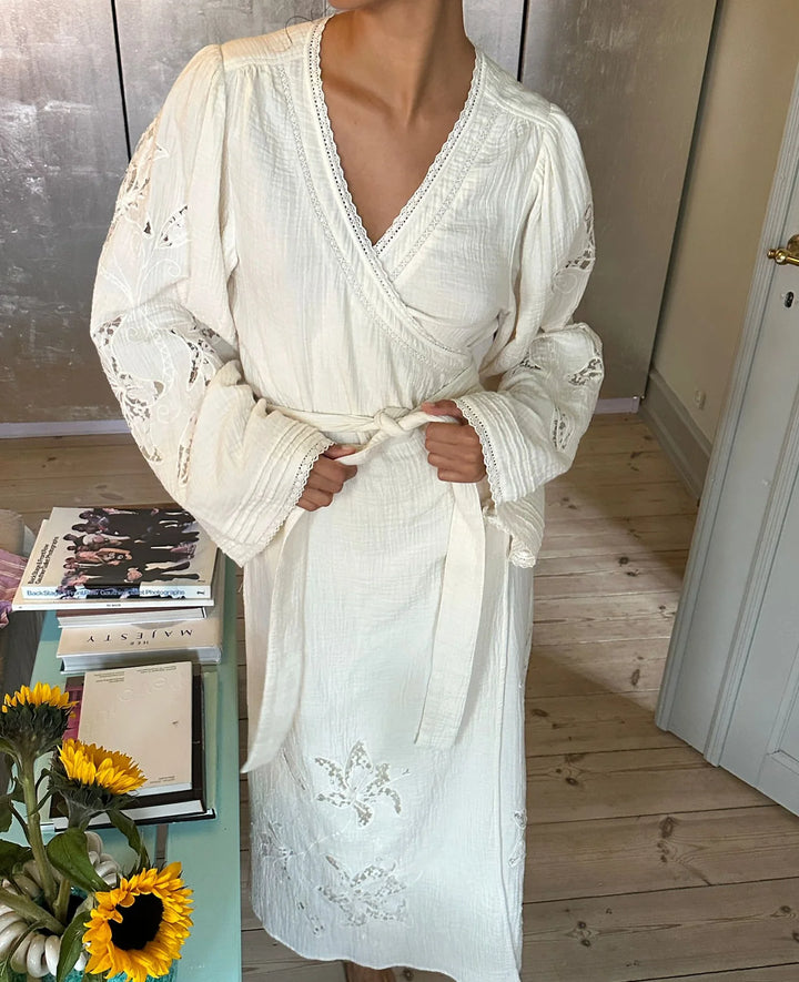 Sissel Edelbo - Winfrey Wrap Dress - Off White - Onesize
