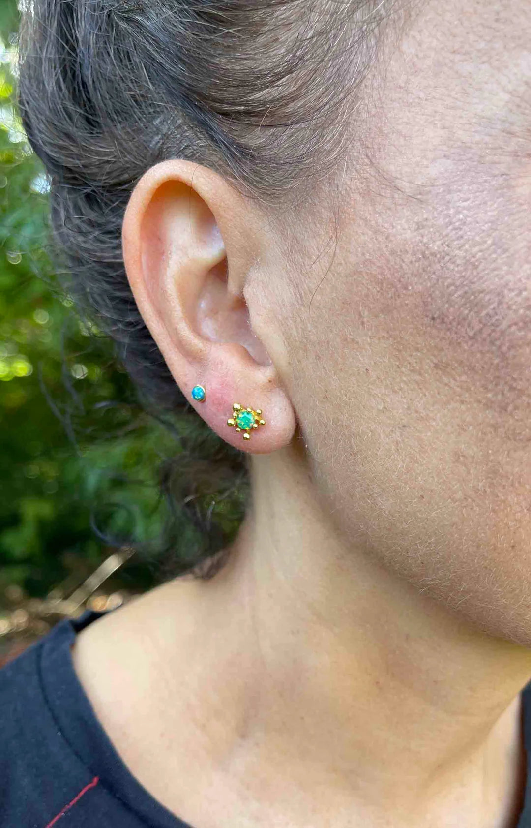 Nuni - Winnie Stud Earrings - Green - Onesize