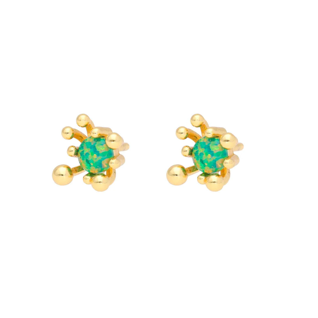 Nuni - Winnie Stud Earrings - Green - Onesize