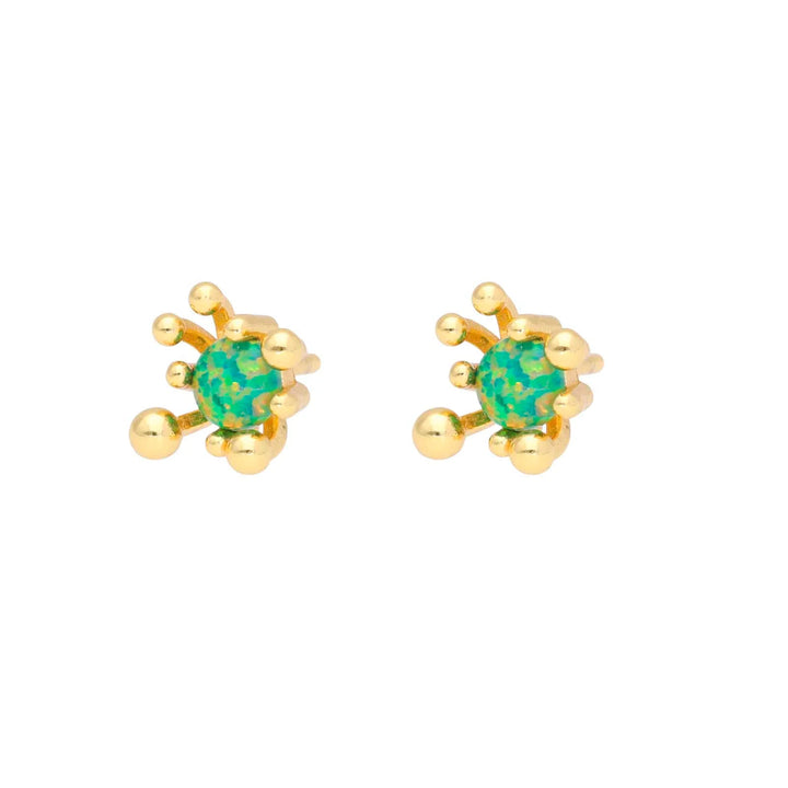 Nuni - Winnie Stud Earrings - Green - Onesize
