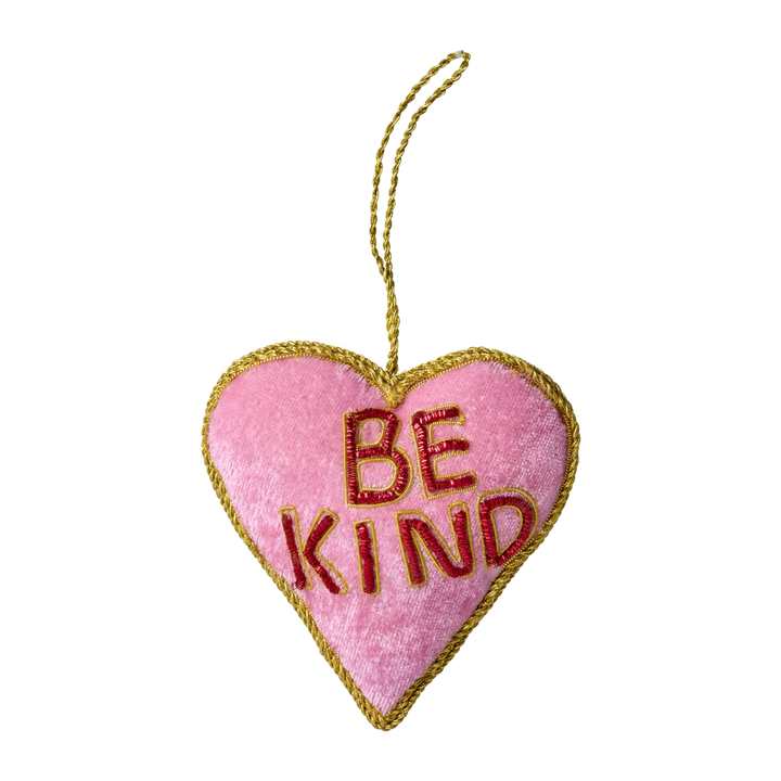 Rice - Velvet Christmas Ornament - Pink Be Kind