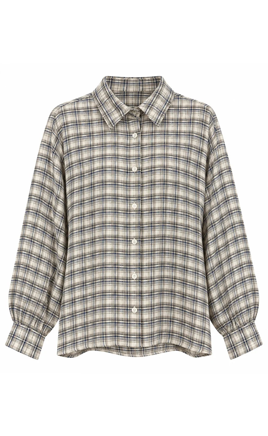 Marta - Xanthe Skjorte - Brown2 - Onesize