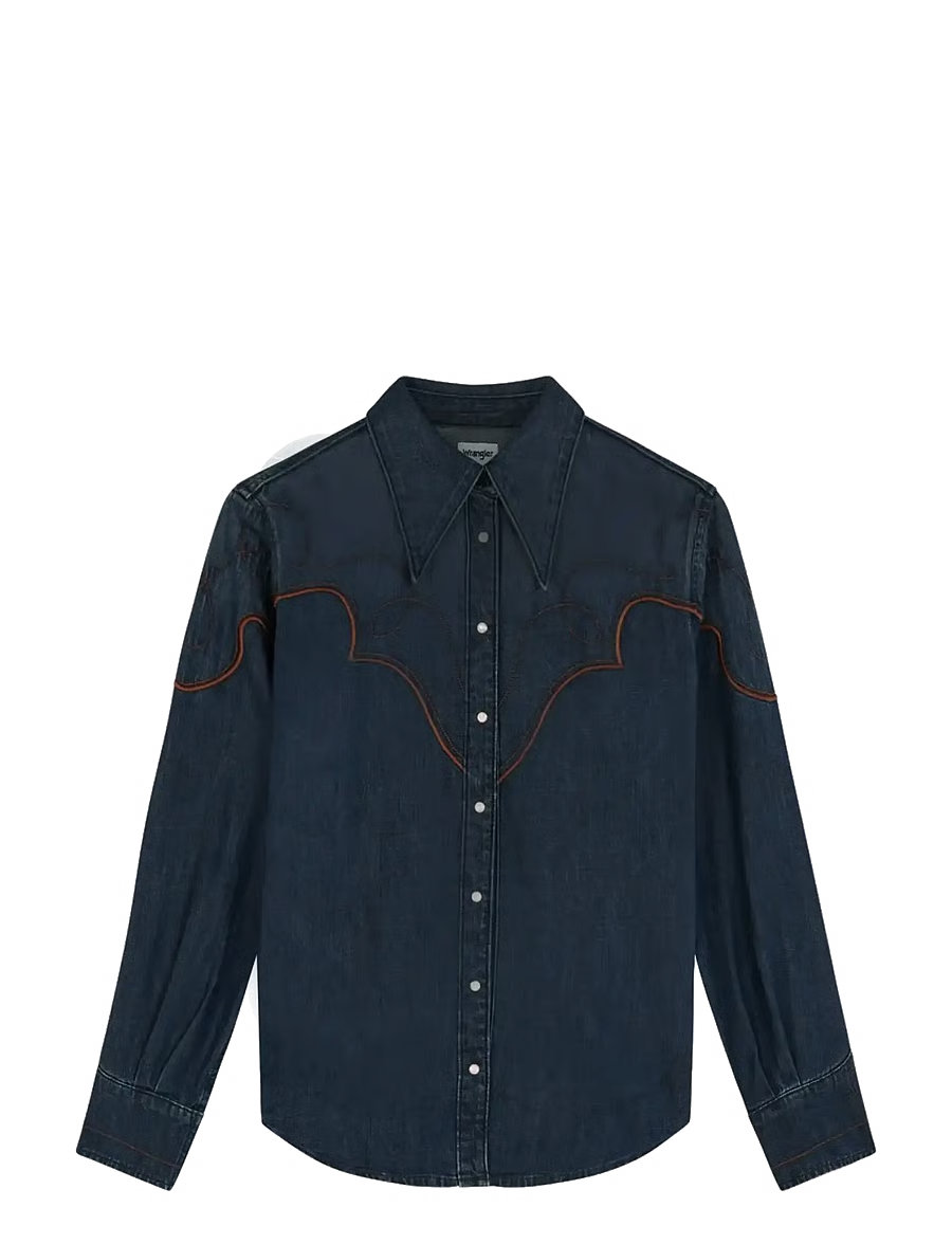 Wrangler - Western Yoke Skjorte - Saloon Shadow