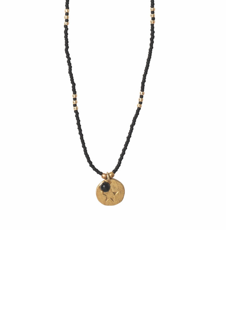 A Beautiful Story - Timeless Halskæde - Black Onyx Guld - Onesize