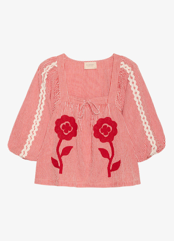 Sissel Edelbo - Abelone Top - Red Flower