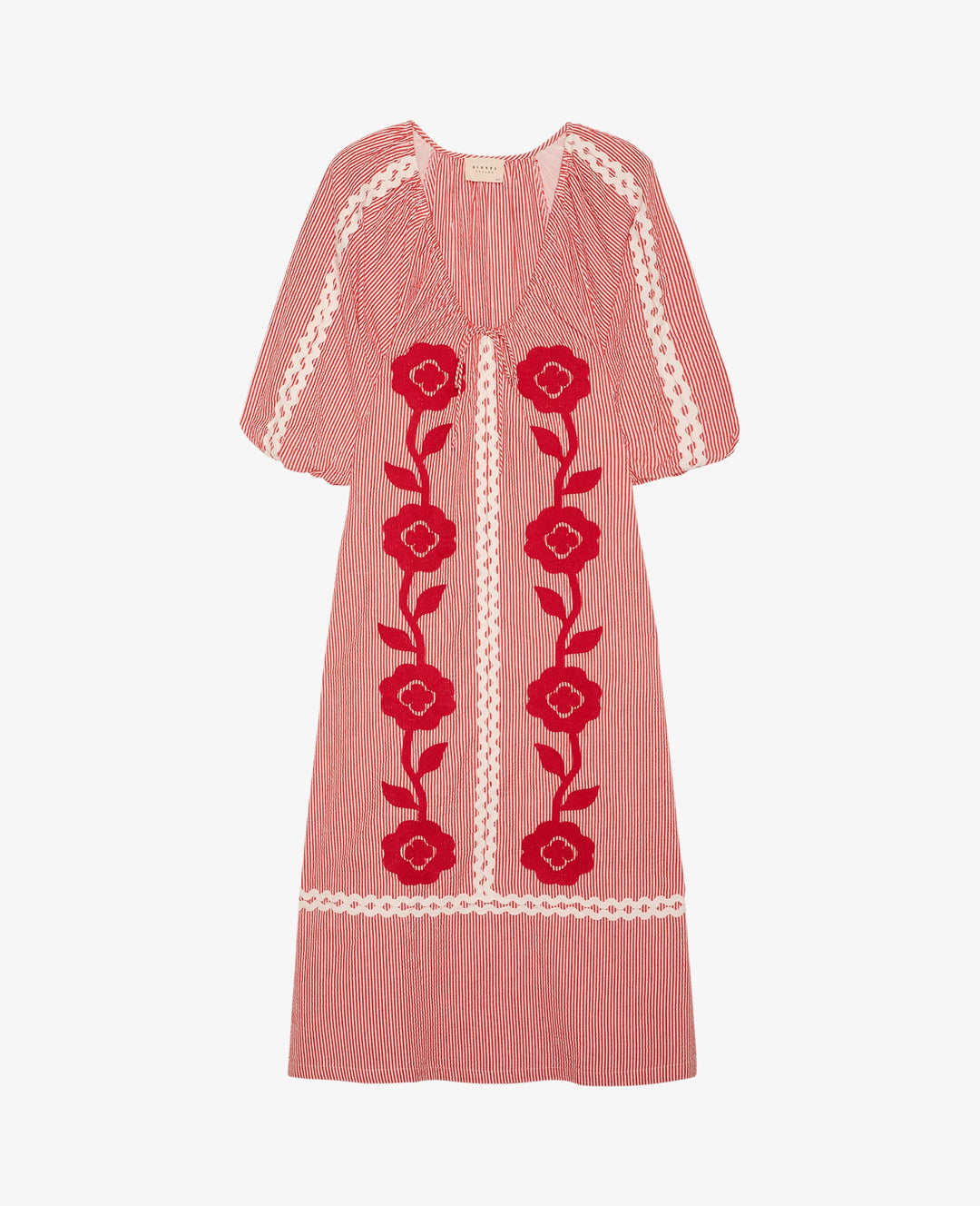 Sissel Edelbo - Abelone Kjole - Red Flower - ONESIZE