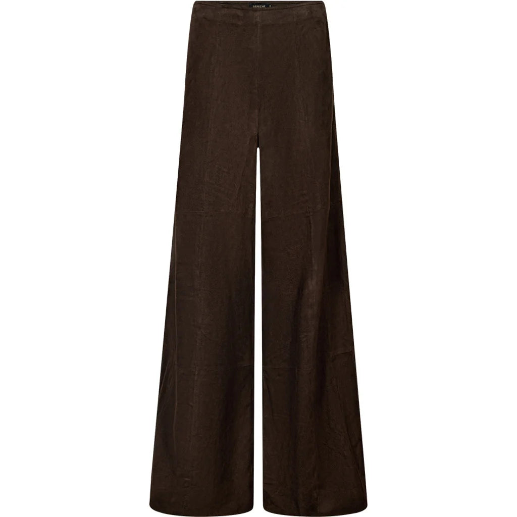 Depeche - Adiva Suede Culotte Wide Leg - Dusty Brown