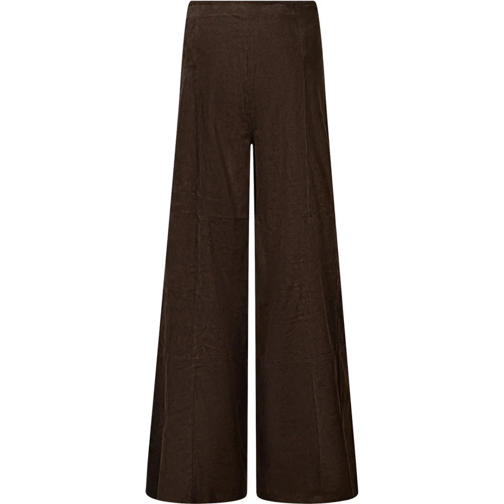 Depeche - Adiva Suede Culotte Wide Leg - Dusty Brown