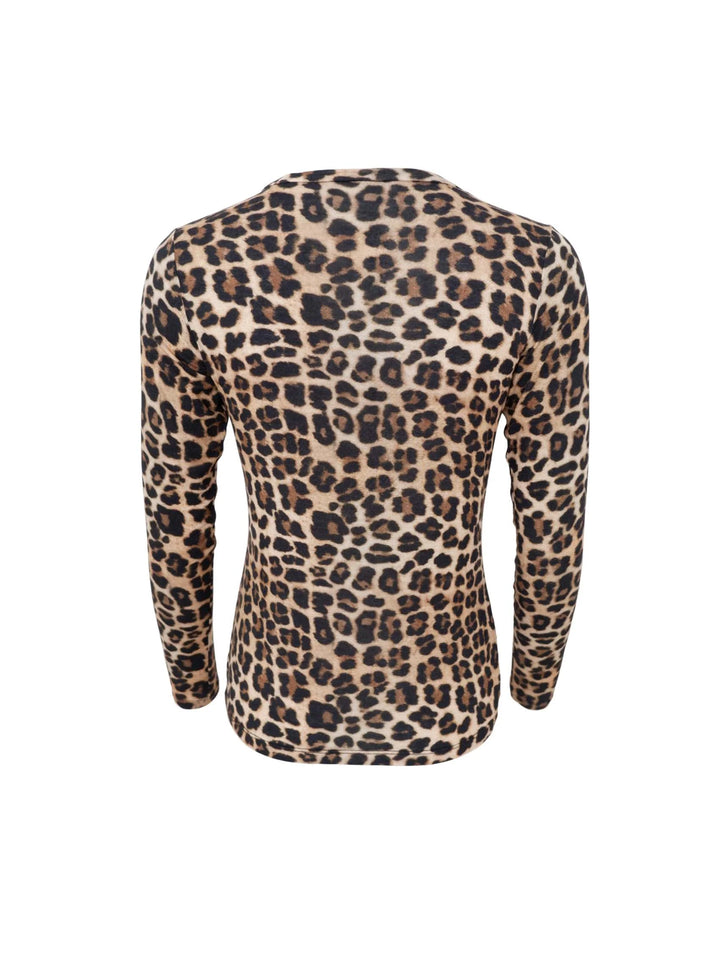 Black Colour - BC Alba Ls Tee - Natural Leo