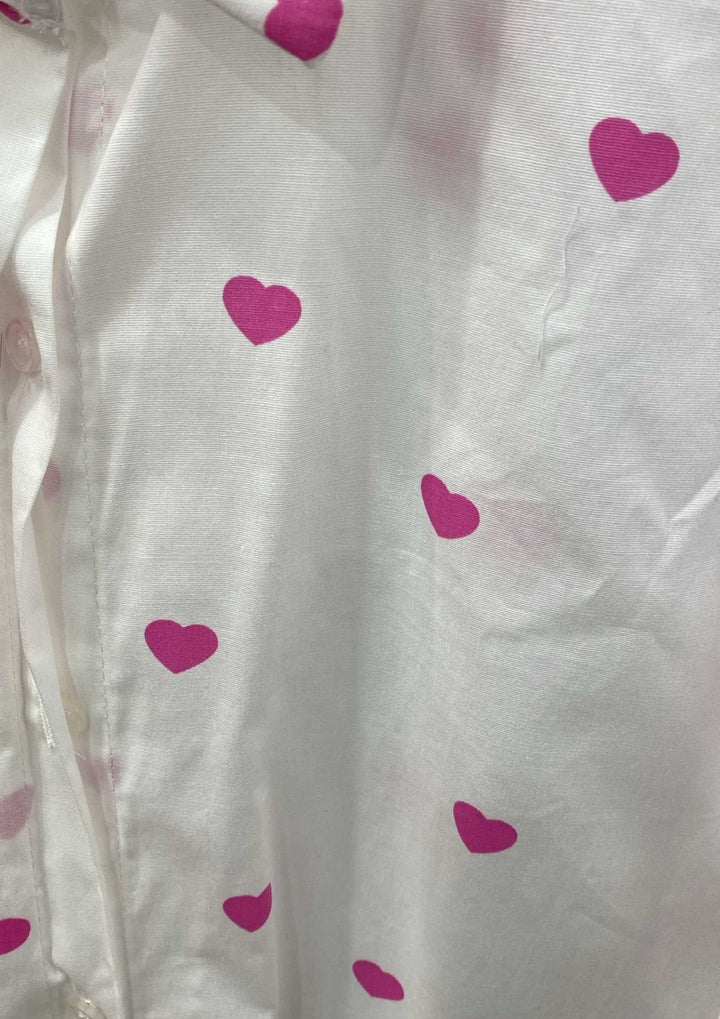 Amaze - Vivian Skjorte - Pink Heart - Onesize