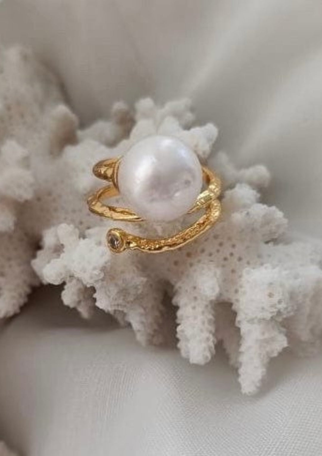 And Copehagen - White Pearl - Ring - Guld