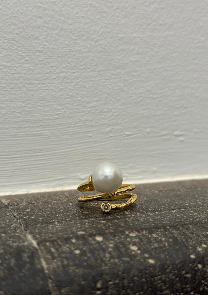 And Copehagen - White Pearl - Ring - Guld