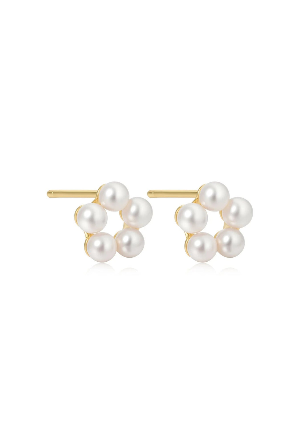Andcopenhagen - Phine Pearl Flower Ørestikker - Guld