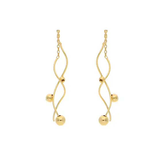Nuni - Angelina Small - Øreringe - Guld - Onesize