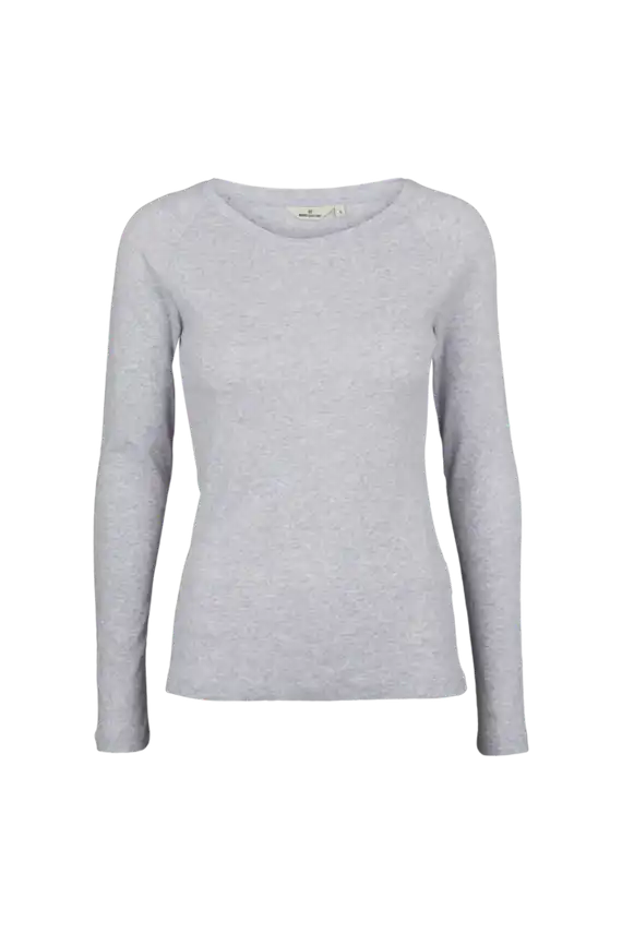 Basic Apparel - Arense LS T-shirt - Light Grey Mel