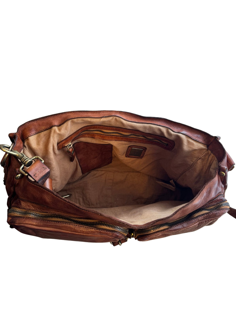 CAMPOMAGGI & CATERINA LUCCHI - Håndtaske - Læder - Cognac - Onesize