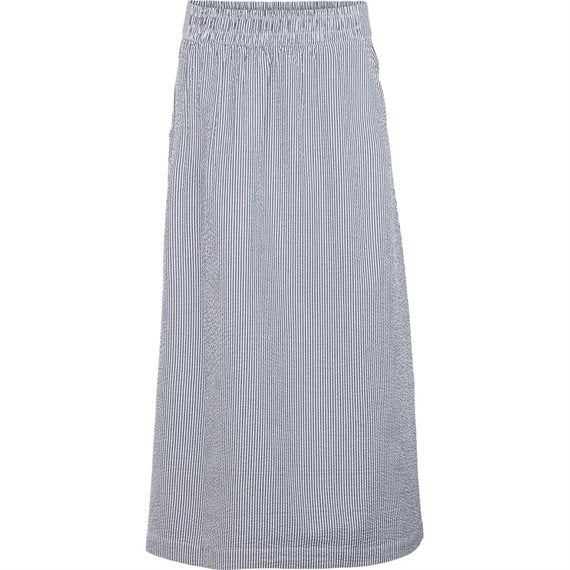 Basic Apparel - Asta Nederdel - Bright White / Sky Captain