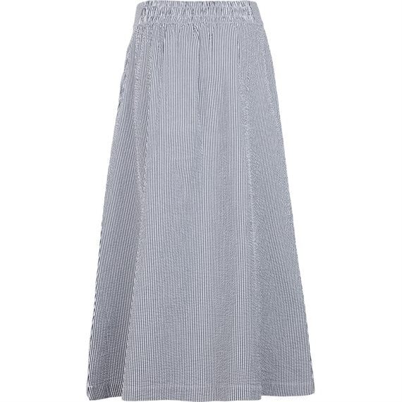 Basic Apparel - Asta Nederdel - Bright White / Sky Captain