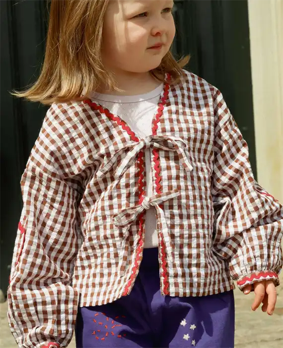 Sissel Edelbo - Astrid MINI Top - Brown Checks