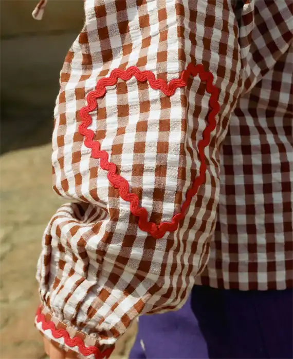 Sissel Edelbo - Astrid MINI Top - Brown Checks