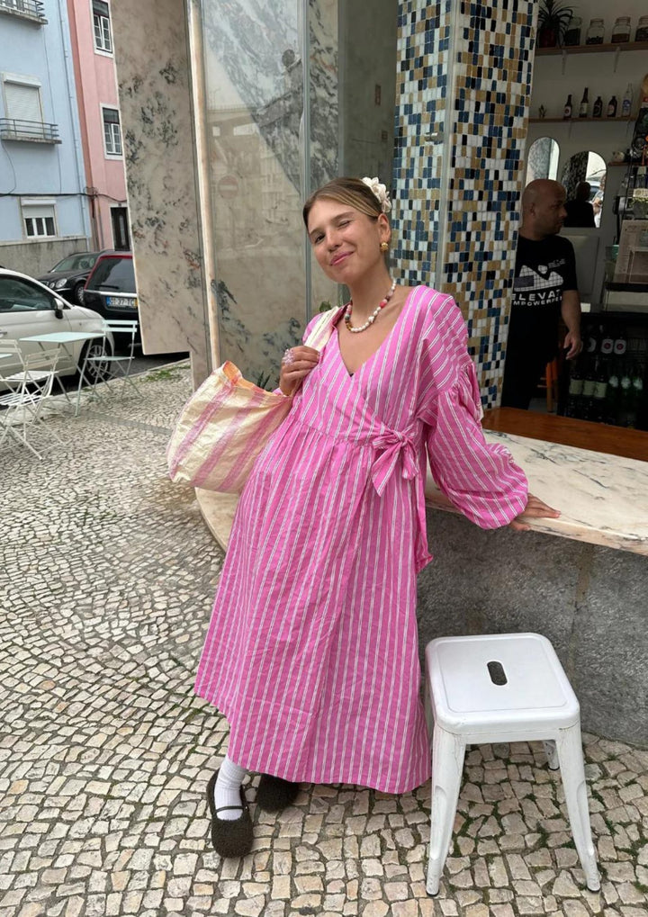Siddel Edelbo- Augustine Slå-om Kjole - Pink - Onesize