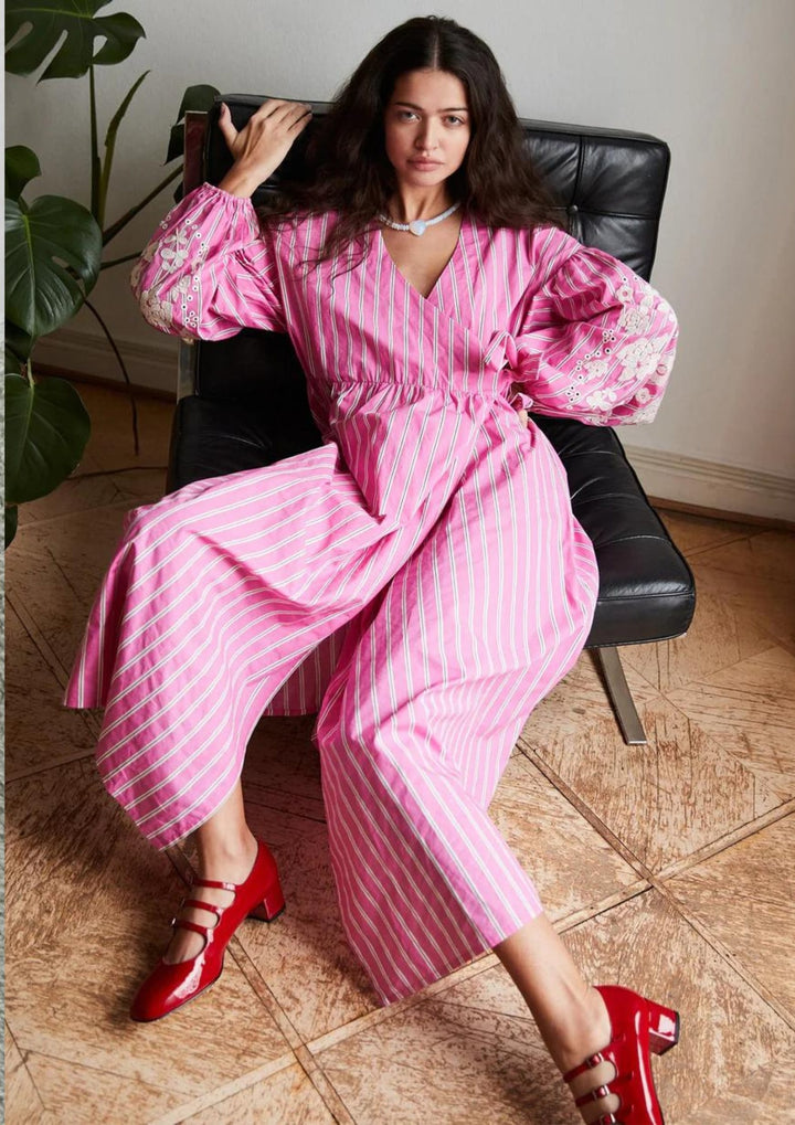 Siddel Edelbo- Augustine Slå-om Kjole - Pink - Onesize