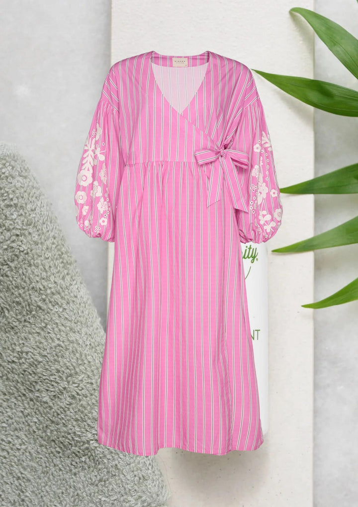 Siddel Edelbo- Augustine Slå-om Kjole - Pink - Onesize
