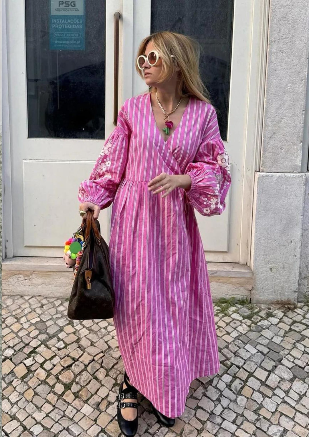Siddel Edelbo- Augustine Slå-om Kjole - Pink - Onesize