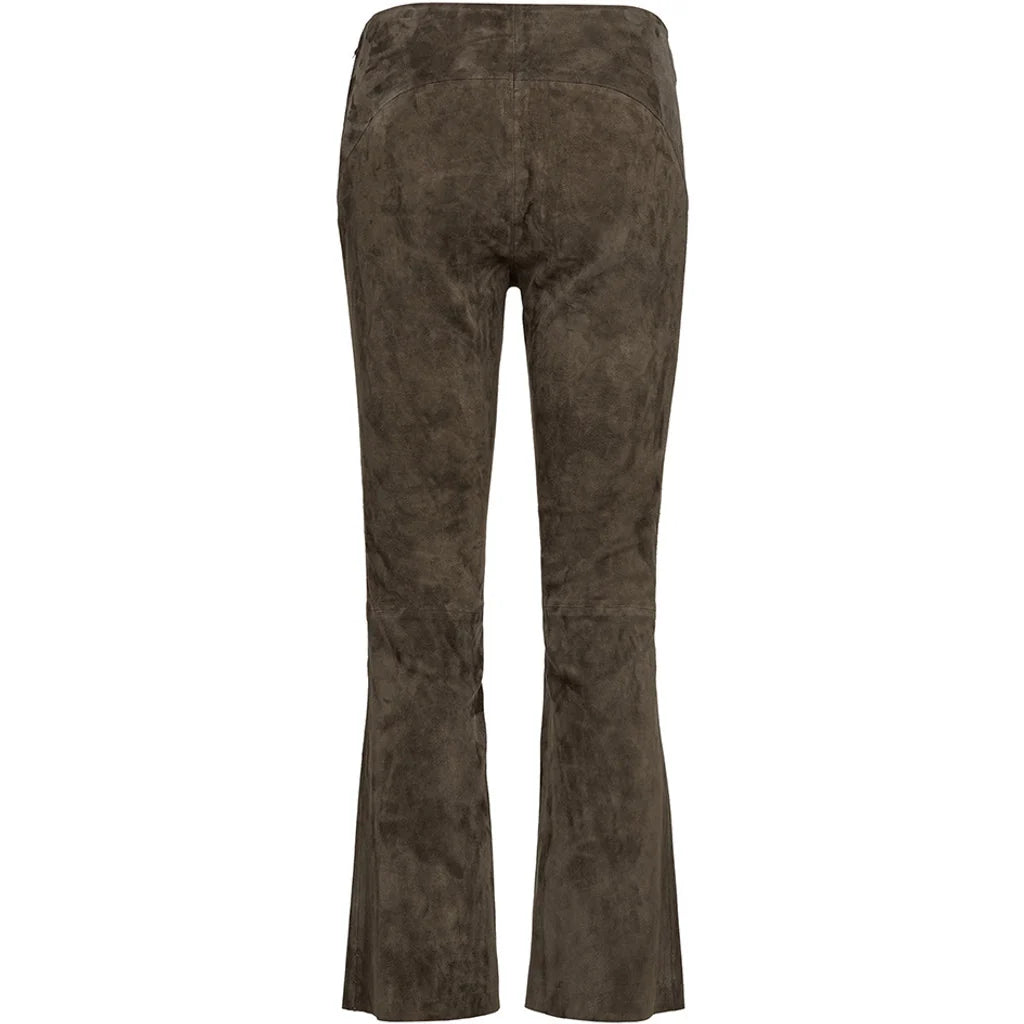 Depeche - Ava Suede Pants - Khaki