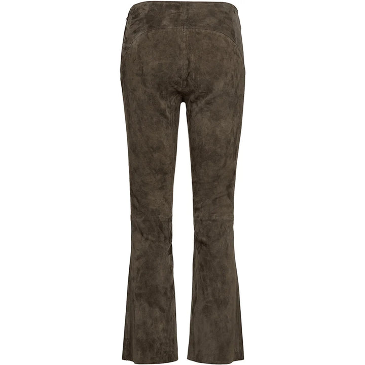 Depeche - Ava Suede Pants - Khaki