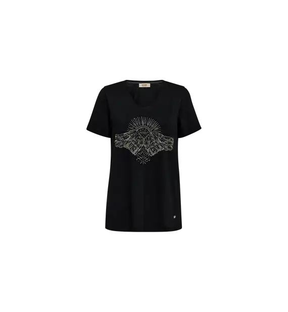 Mos Mosh - Nadine O-ss Deco T-shirt - Black