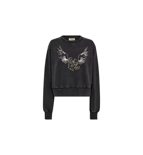 Mos Mosh - Cosette O-LS Deco Sweatshirt - Phantom