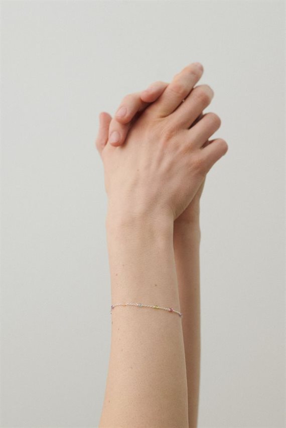 Pernille Corydon - Rainbow Armbånd - Guld - Adj 16-19 cm