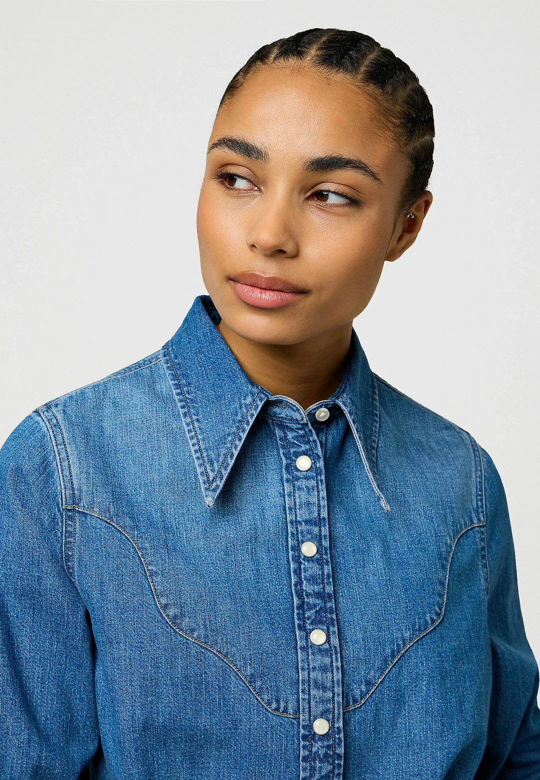 Wrangler - Femme Peplum Skjorte - Light Hand