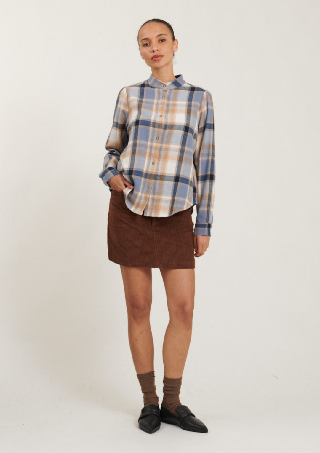 Basic Apparel - Ari Skjorte - Sky Captain / Asleigh Blue