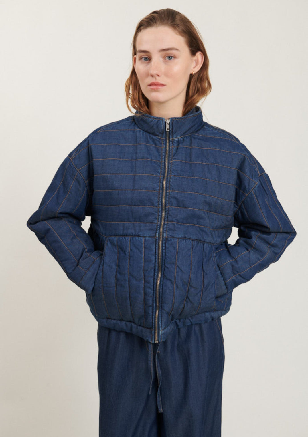 Basic Apparel - Bine Jakke - Mid Blue