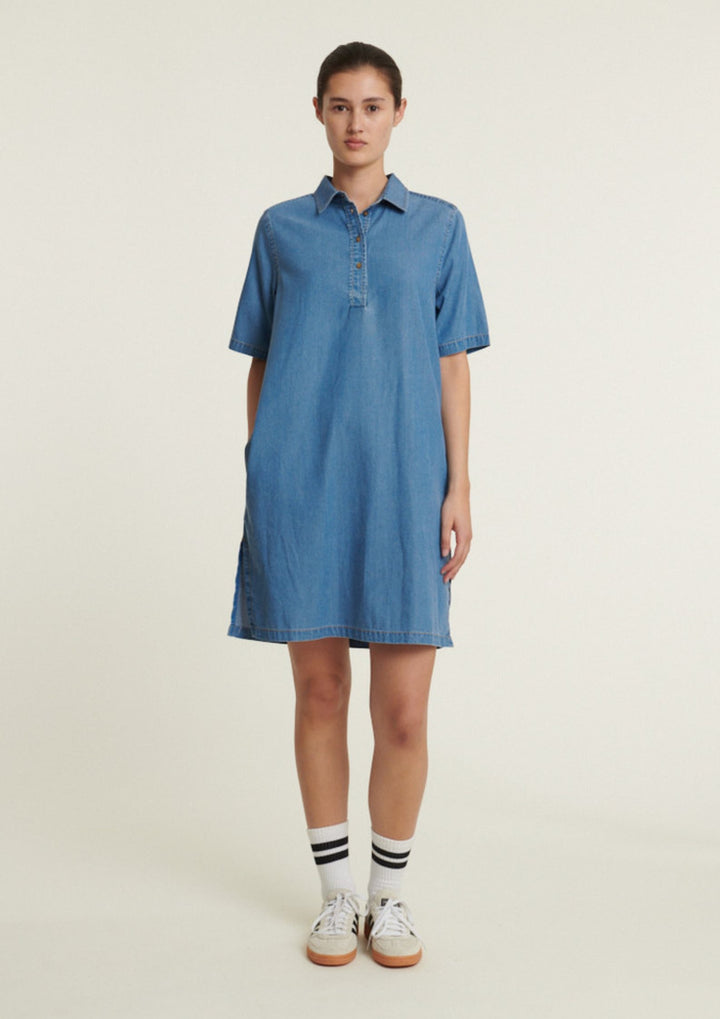 Basic Apparel - Bine Polo Dress - Light Denim